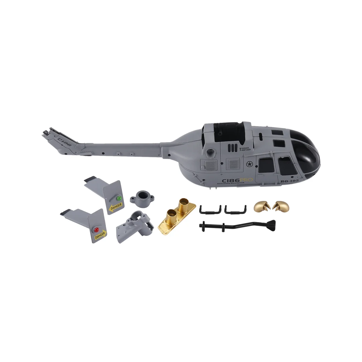 

C186 C-186 Pro Набор крышек для корпуса RC вертолет самолет Дрон запасные части обновленные аксессуары, серый