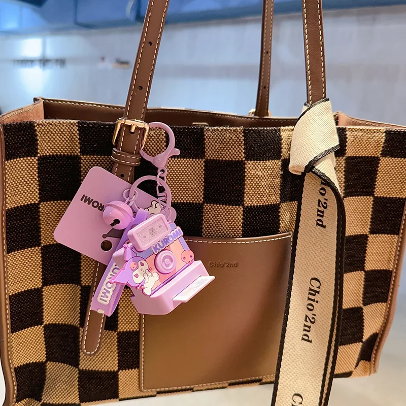 Оригинальный брелок Sanrio Polaroid Camera Kuromi Cinnamoroll подвеска на рюкзак My Melody Key Chain