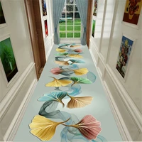 nordic 3d flower modern hallway carpet floor runners rug bedroom long corridor anti slip rug for home hotel aisle party wedding