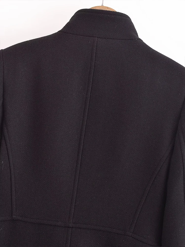 2024 новое универсальное двубортное пальто с золотыми пуговицами в европейском и