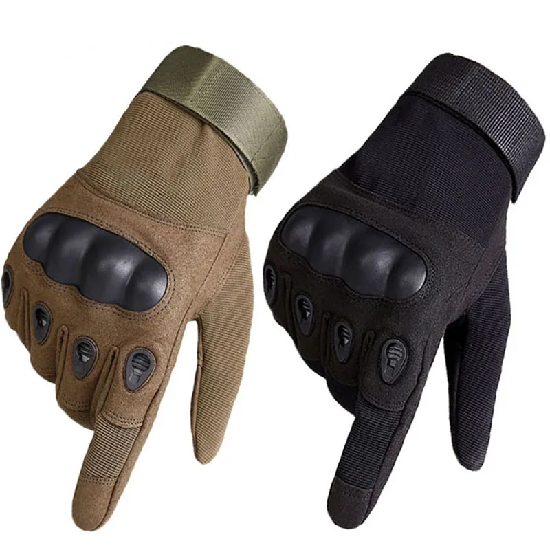 

Tactical training Gloves Leather Military Tactics Outdoor Self-Defense Knuckle Wristband Touch Screen Fasten Men's Motorcycle Dr