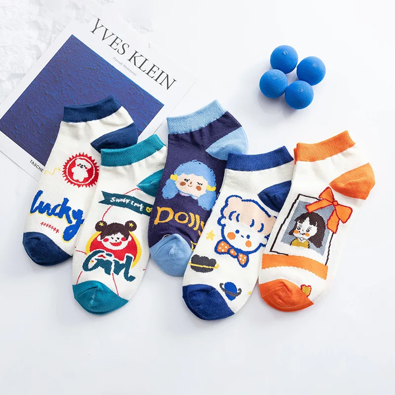 

Cute Kawaii Cartoon Woman Clothes Net Red Socks Women's Japanese Harajuku Trendy Short Tube Socks Thin Shallow Mouth Underwear