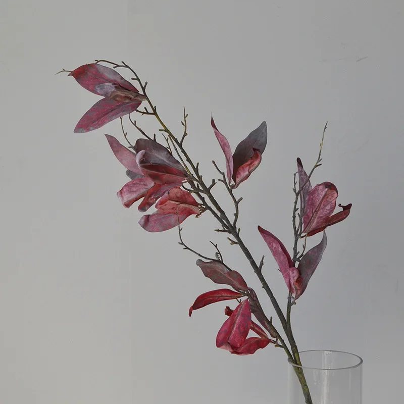 

Искусственные осенние листья шелковые красные 93 см