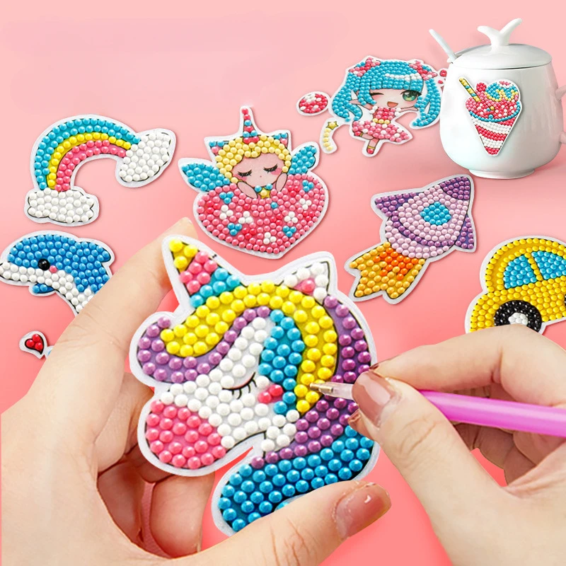 

Children's Diamond Sticker Cartoon Handmade DIY Material Pack Gift Kit 7+y toys for girls