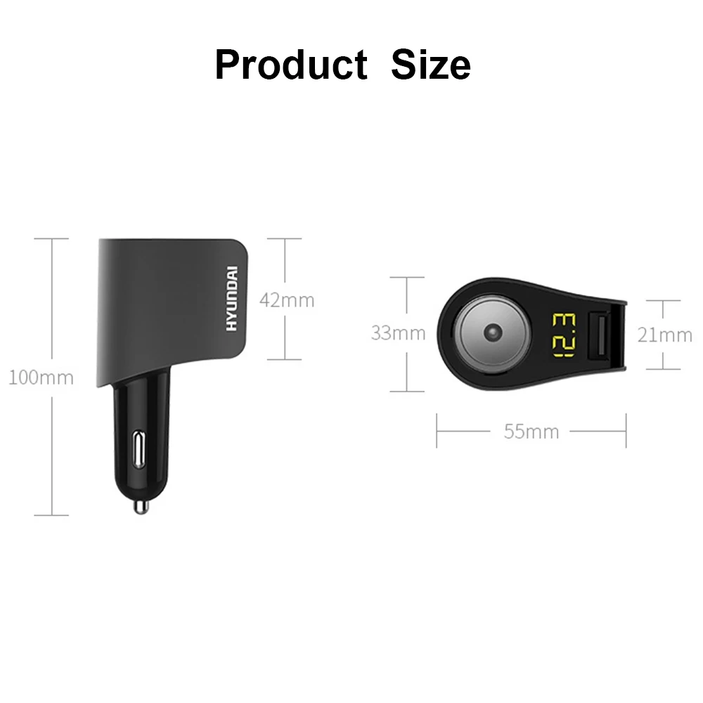 

Accendisigari RYWER porta USB caricabatteria per auto QC3.0 adattatore per caricabatterie per accendisigari rilevazione di te