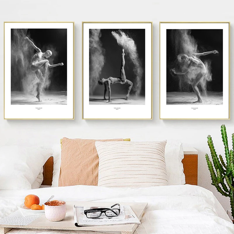 

Nordic Modern Minimalist Black And White Ballet Photography Art Wall Art Canvas Painting Posters For Living Room Home Decor