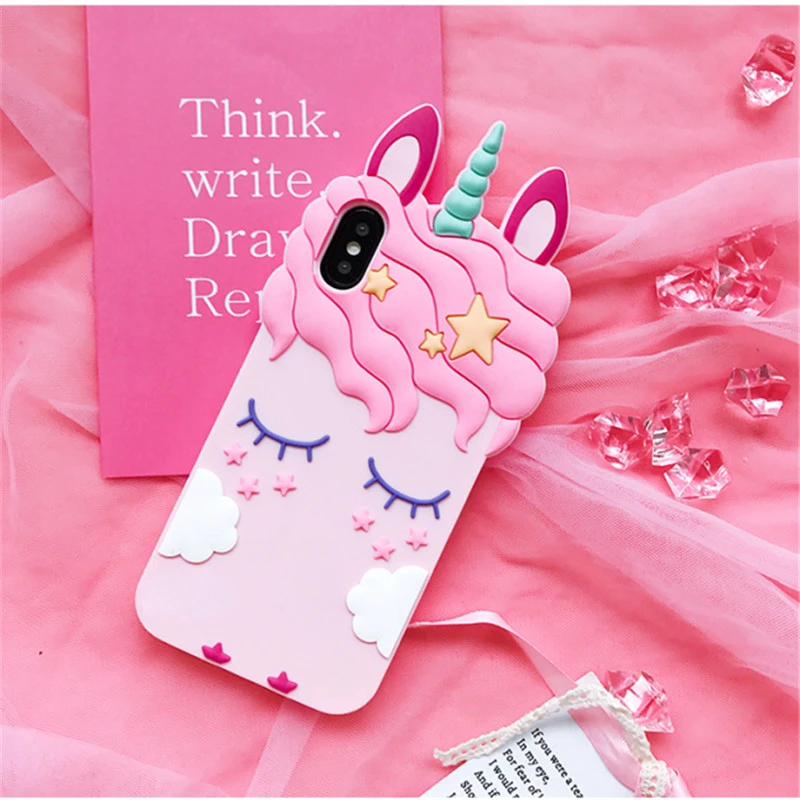 

Fashion Cartoon Pink Unicorn Soft Silicone Case For Samsung Galaxy S6 S7 Edge S8 PIus J3 J5 J7 2016 2017 Pro Grand