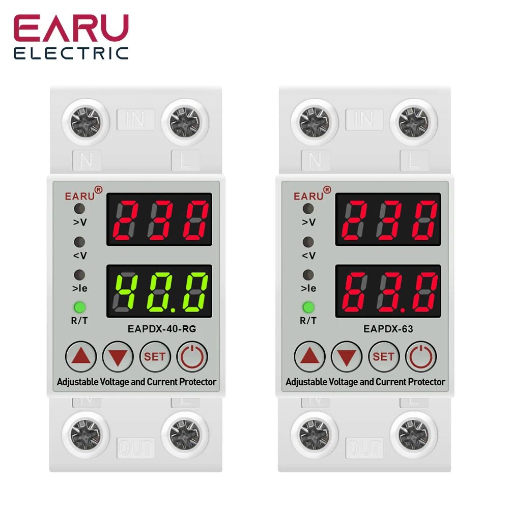 

Реле защиты от перенапряжения EARUELECTRIC 40A 63A 220V