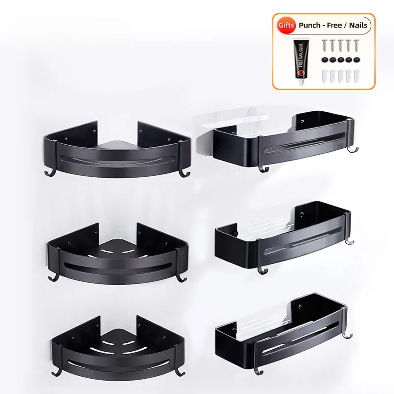 

Полка для душа, Угловое крепление для ванной комнаты, полка для ванной комнаты без сверления, настенная полка для аксессуаров, стеллаж для хранения душа