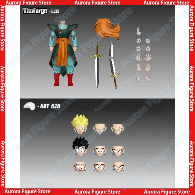 Фото Предзаказ: Фигурка VitoForge VF Realm Sword Magistrate Gohan 02A 02B Dragon Ball SHF SSJ King Kai Son Goku, аниме-фигурка, модель, игрушка №3