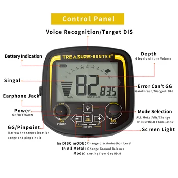 Treasure Hunter GX850 11inch Coil Metal Detector 850 Professional Underground Waterproof Gold Detector Pinpointer High Sensitive 3