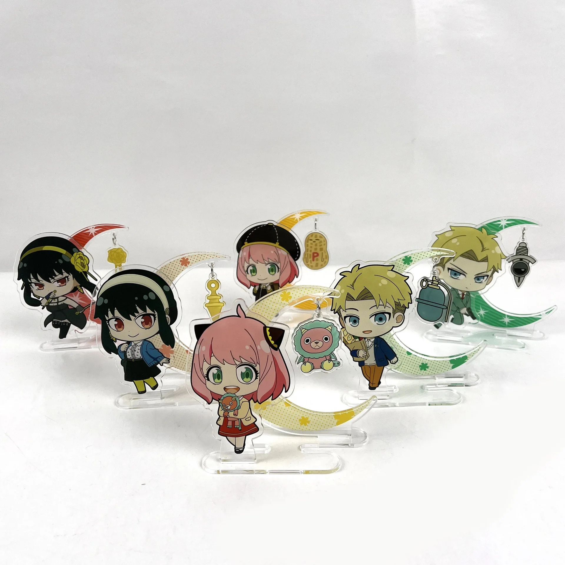 

Japan Anime Spy X Family Forger Anya Yor Loid Moon 10cm Acrylic Stand Model
