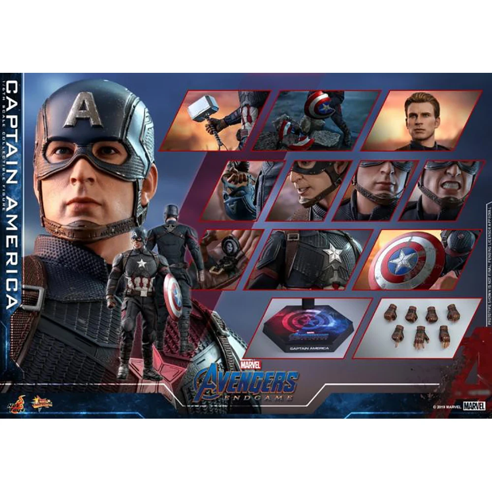 

HotToys Original 1/6 MMS536 Marvel Avengers: Endgame Captain America Steve Rogers HT Genuine Model Anime Figure Action toys