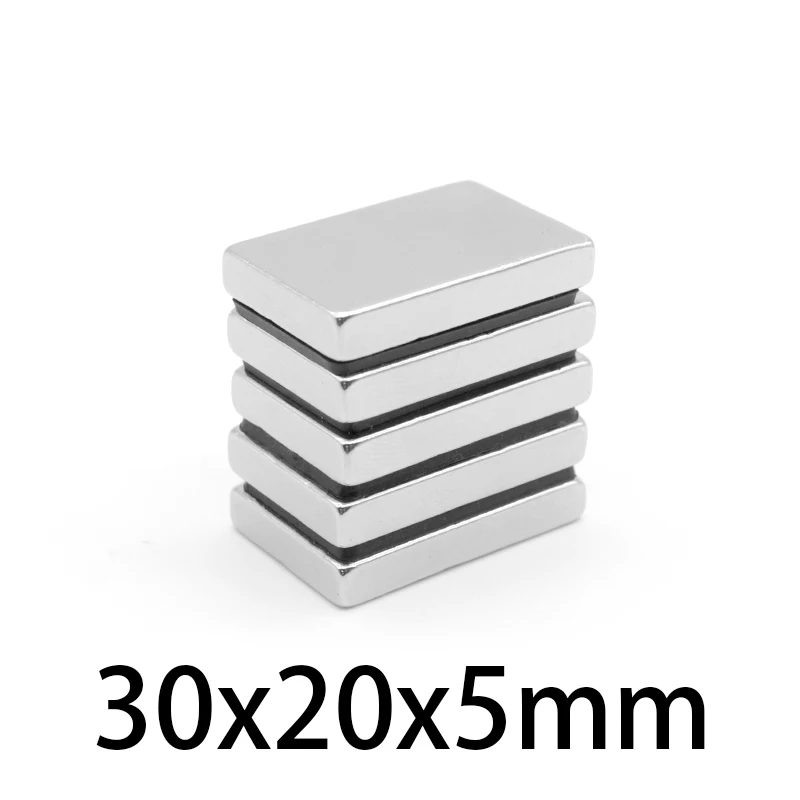 

2/5/10/15/20PCS 30x20x5mm Block Strong Powerful Magnets N35 Rare Earth Neodymium Magnet 30x20x5 Permanent NdFeB Magnet 30*20*5