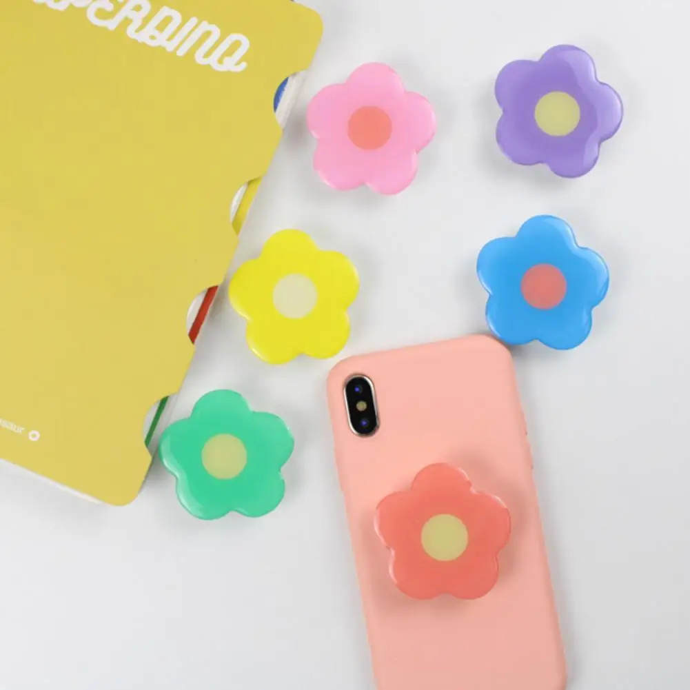 

Phone Holder Folding Retractable Universal Plum Blossom Shape Finger Grip Stand for Mobile Phone