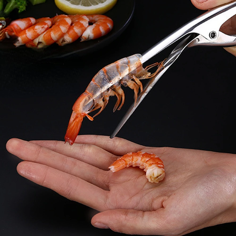 

304 Stainless Steel Shrimp Peeling Tool.Kitchen Gadgets Shrimp Peeling Forceps Lobster Shell Remover Peel Device Shrimp Stripper