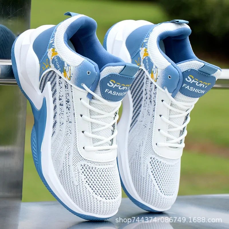 Мужские баскетбольные туфли дышащая сетчатая Спортивная повседневная обувь