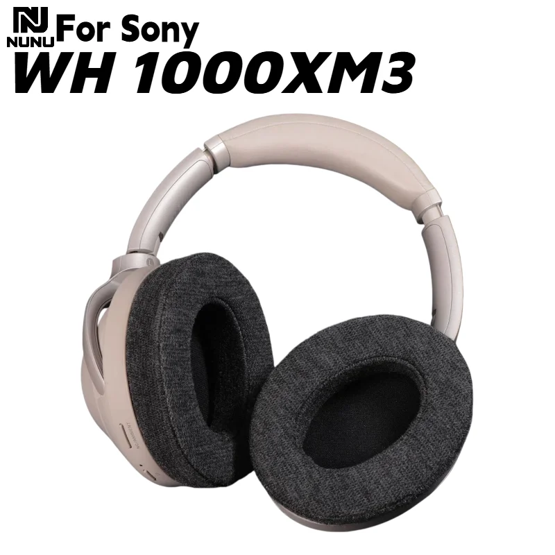Фото Сменные амбушюры из хлопковой ткани с застежкой для наушников Sony WH 1000XM3, запчасти для ремонта, удобные в использовании, не оставляют следов на коже. №4