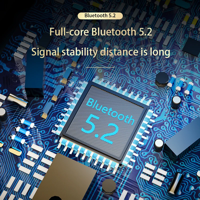 Tws-наушники V5.2 с поддержкой Bluetooth и зарядным устройством на 1200 мА · ч | Электроника