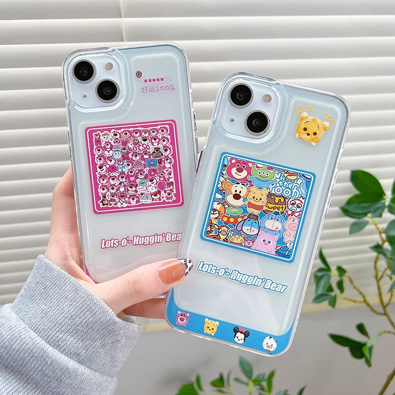 

Disney Strawberry Bear Lotso Winnie the Pooh Phone Case for iPhone 11 12 13 mini pro XS MAX 8 7 6 6S Plus X 5S SE 2020 XR case