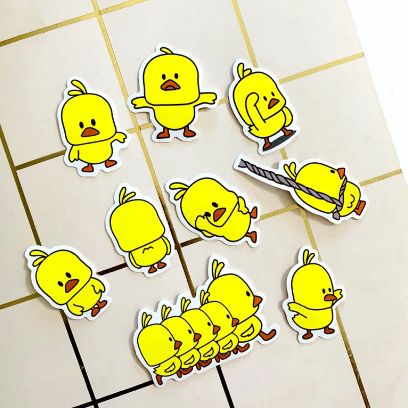 

30Pcs Cute Animall Yellow Duck Mini Stickers Handbook Scrapbooking Literature and Art Decoration Phone Stickers