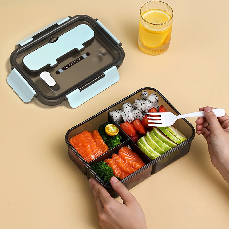 1100/1500 мл 2/3 сетчатый отсек упакованный ланч-бокс соответствующая вилка ложка