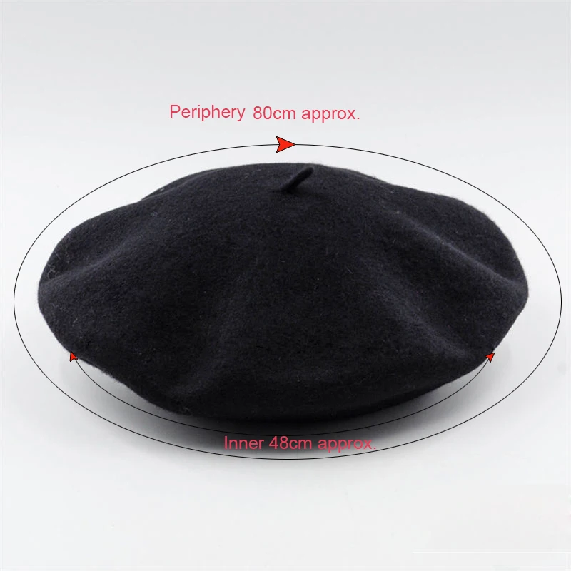 French Beret Artist Warm Wool Spring Winter Beanie Hat Women Girl Cap Vintage Plain Hats Solid Elegant Lady Berets |