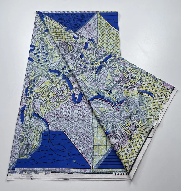 Африканская восковая печать 6 ярдов большой 100%