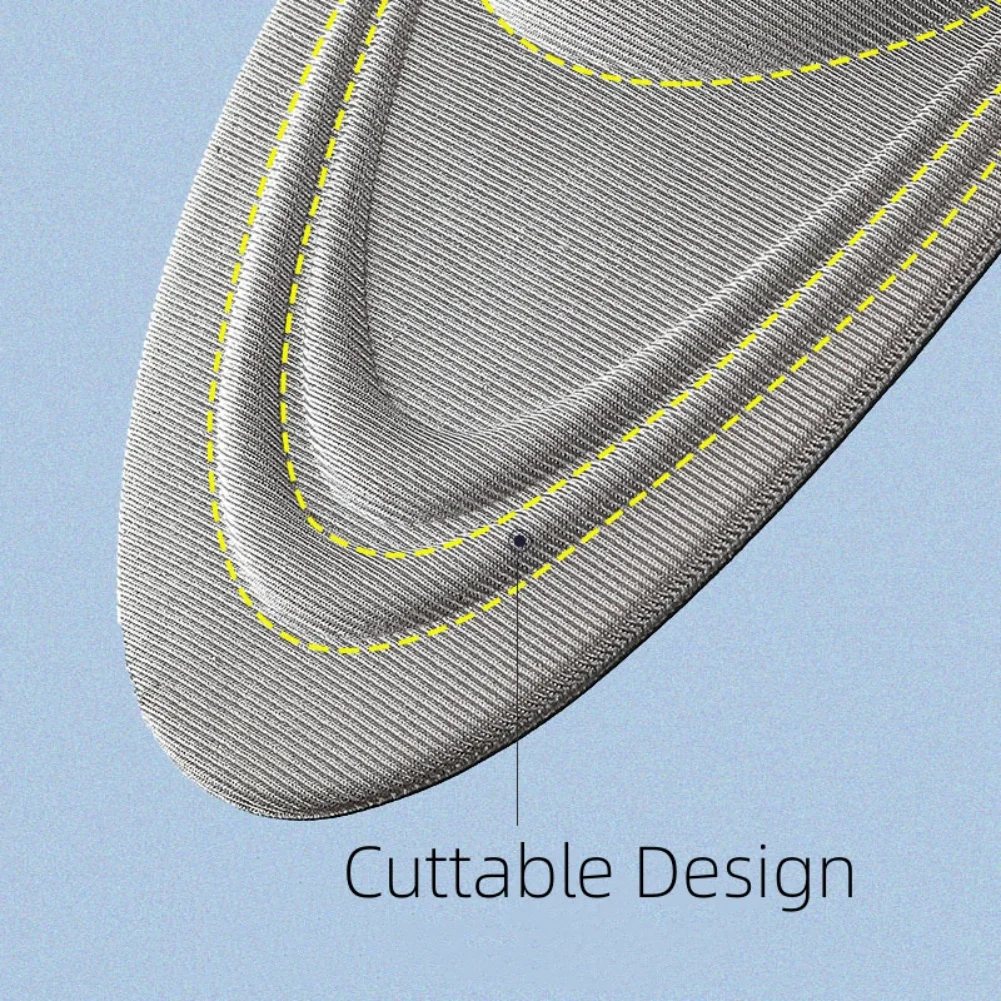 Orthopedic Insole Memory Foam Insoles For Shoes Flat Arch Support Summer 4D Sports Breathable High Elastic Anti-Shock Insole