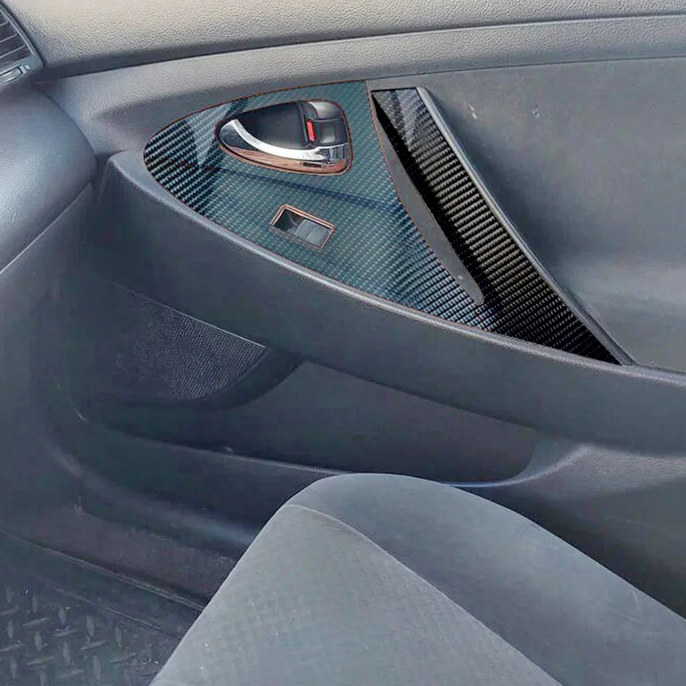 Фото Для Toyota Camry Aurion XV40 2007-2011 автомобильный Стайлинг из углеродного волокна салона автомобиля центральная консоль цветная молдинг наклейка наклейки детали №4