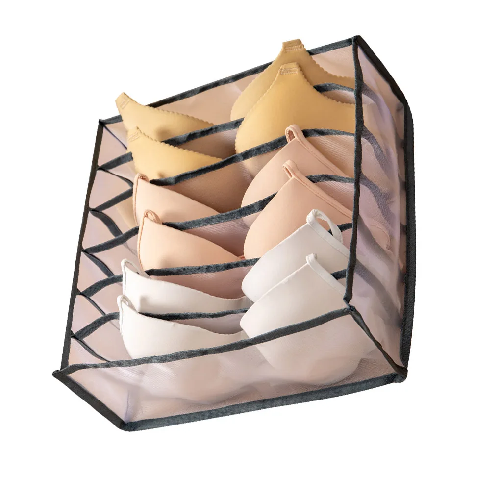 

Hot Sale 6Grids/7Grids/11Grids Dormitory Closet Organizer for Socks Home Separated Underwear Bra Storage Box Drawer Organizer