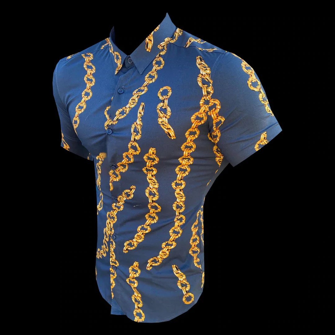 Fashion printed Hawaiian shirt for men 2022 Summer new short-sleeved Beach shirt for men's holiday party resort