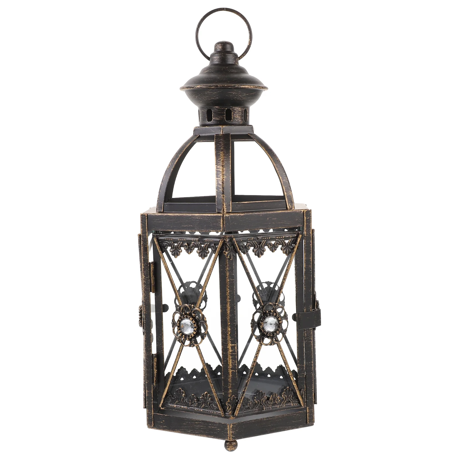 

Desktop Lantern Vintage Decorative Stand Outdoor Wind-proof Holder