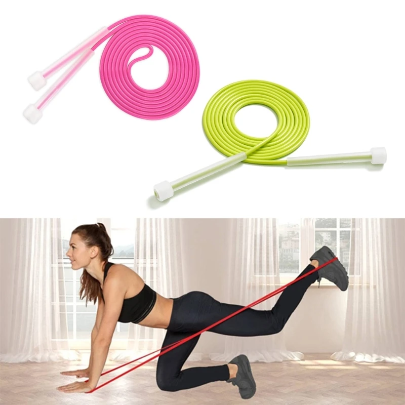 

2pcs Childrens Plastic Handle Jump Rope Lightweight Adjustable Skipping Rope