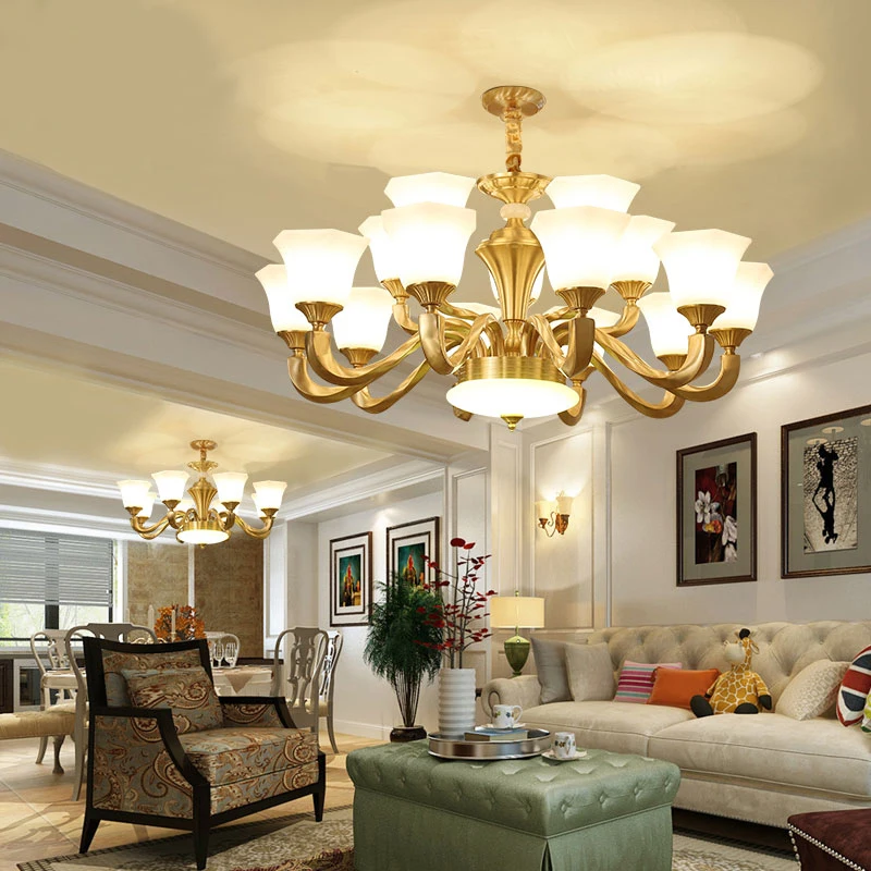 Современная подвеска ULANI из латуни металлическая медная люстра декор для