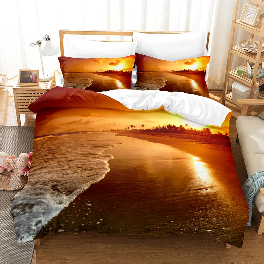 

Одинарный двойной полный Королевский размер, новая модель горных стен, пейзаж, Комплект постельного белья, милый детский комплект из двух п...