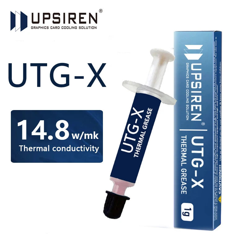 UPSIREN UTG-X 1g термосиликоновая смазка 14,8 Вт/мК для ПК, настольного компьютера, ноутбука, ЦПУ, графического процессора, карты VGA, термопроводящая паста