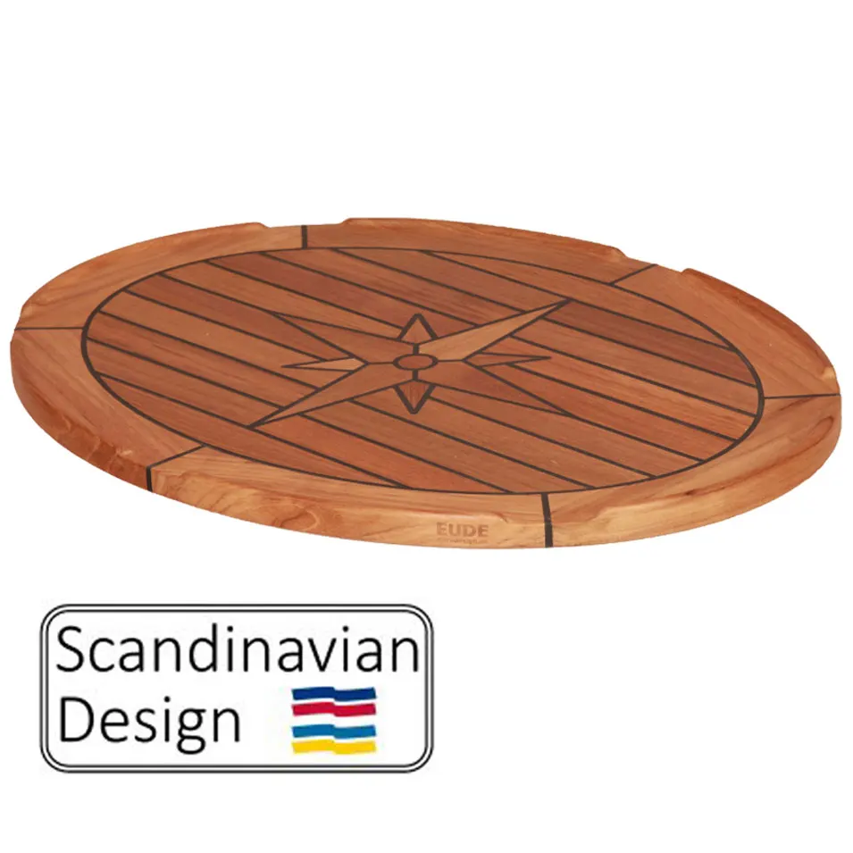 Free Dropshipping Boat Teak Table Top with Star Inlay Ellipse Shaped 440 x 580/600 x 800mm Marine Yacht Yacht Caravan RV enlarge