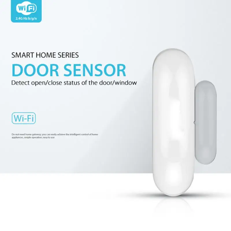 

Tuya Smart Wireless WiFi Door Window Sensor Alexa Google Voice Command Check ON/FF Status Detector Smart Life APP Remote Control