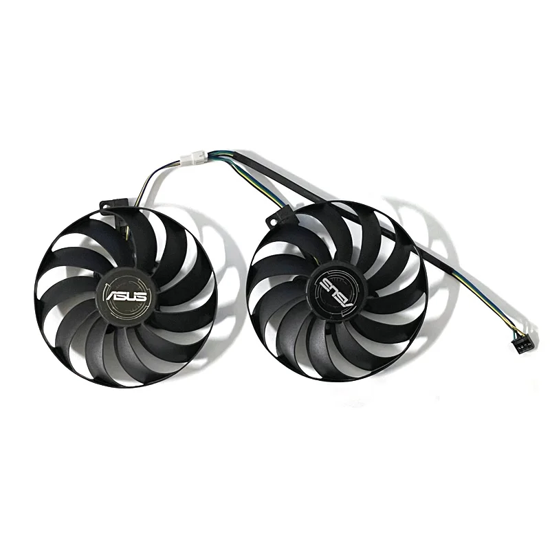 

Вентилятор для графического процессора Asus Rog Strix RX5500XT O8G Dual RX5500XT O8G, охлаждающий вентилятор, 12 В постоянного тока, 0,5 А, 4 контакта, 2 шт., 95 мм