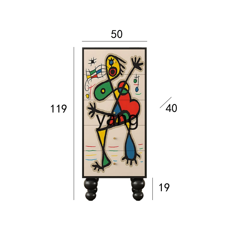 Современный минималистичный комод LXL шкаф для хранения из массива дерева с