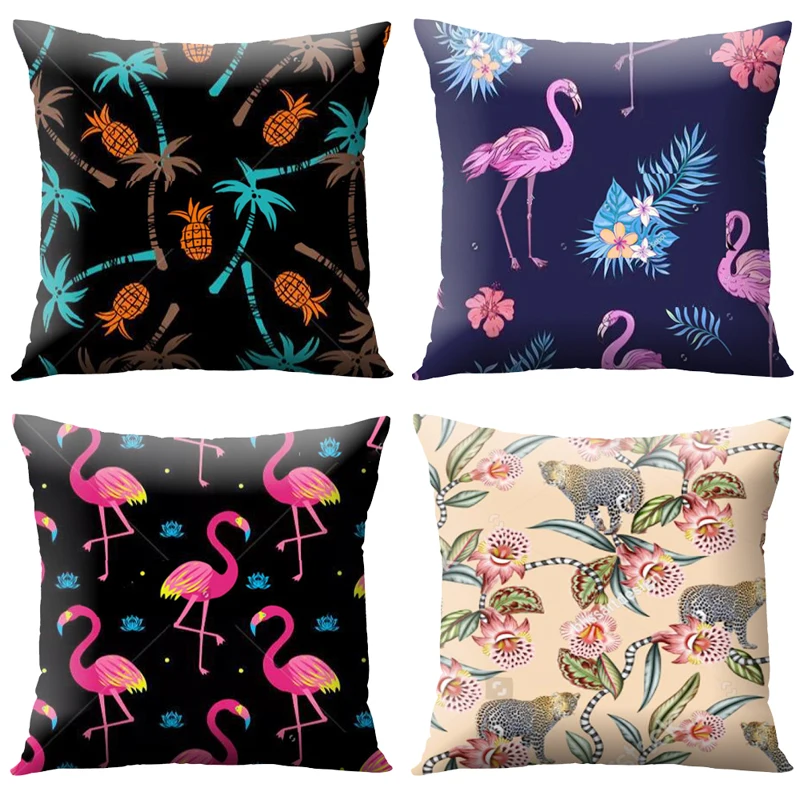 

45x45cm Natural Animal Cushion Cover Polyester Peachskin Decorative Pillowcase Throw Pillow Covers Room Sofa Home Decoration