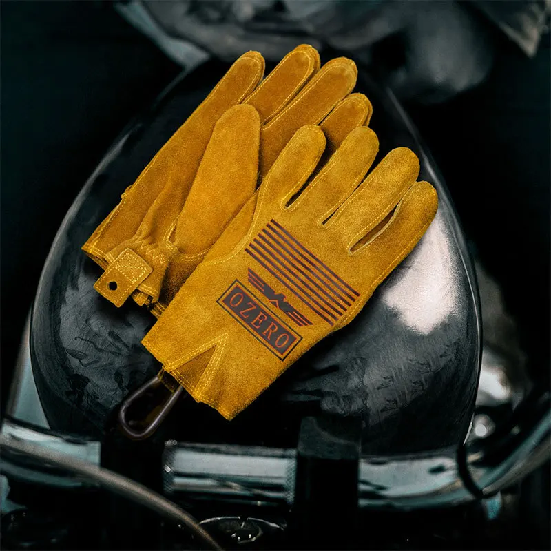 

Motorcycle Gloves Leather Retro Motorcycle Off-road Gloves Riding Equipment