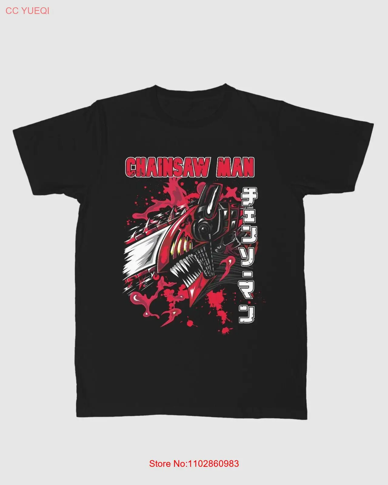 Мужская футболка Chainsaw Man размер L цвет черный