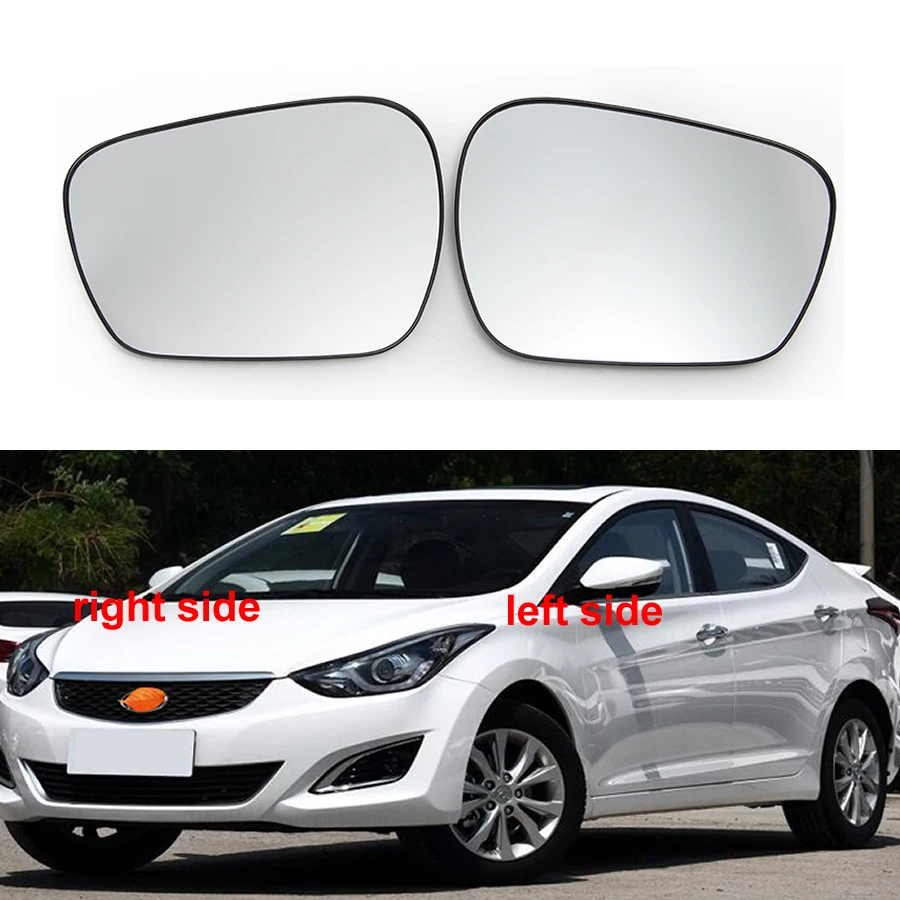 For Hyundai Elantra 2011-2016 Car Accessories Exterior Side Mirrors Reflective Lens Rearview Mirror Glass Lenses 1PCS