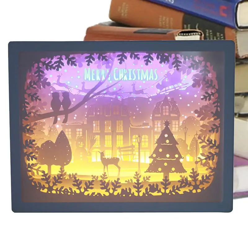 

Теневая коробка бумажные фигуры Изысканная бумага резьба художественная лампа ночные светильники для прихожей гостиной спальни