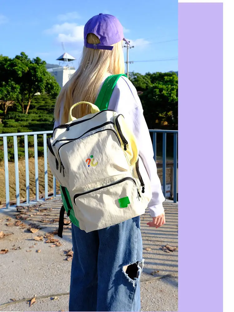 Женский нейлоновый рюкзак корейский модный большой легкий Школьный