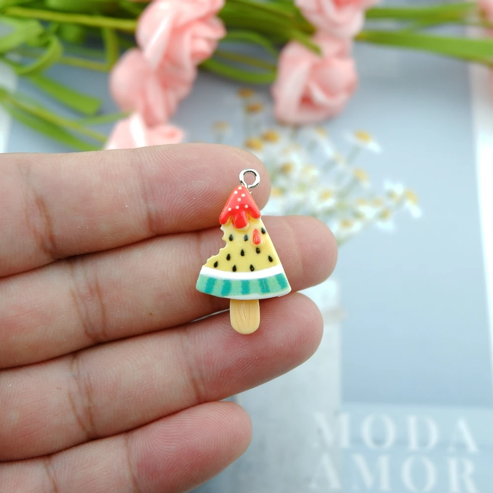 Подвески в виде фруктов и мороженого для изготовления ювелирных изделий