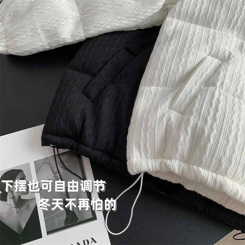 Winter Jacket Women Stand-collar Student Coats Down Cotton Jacket Korean Stand Collar Neutral Casual Cotton Coat Couple Outfit
