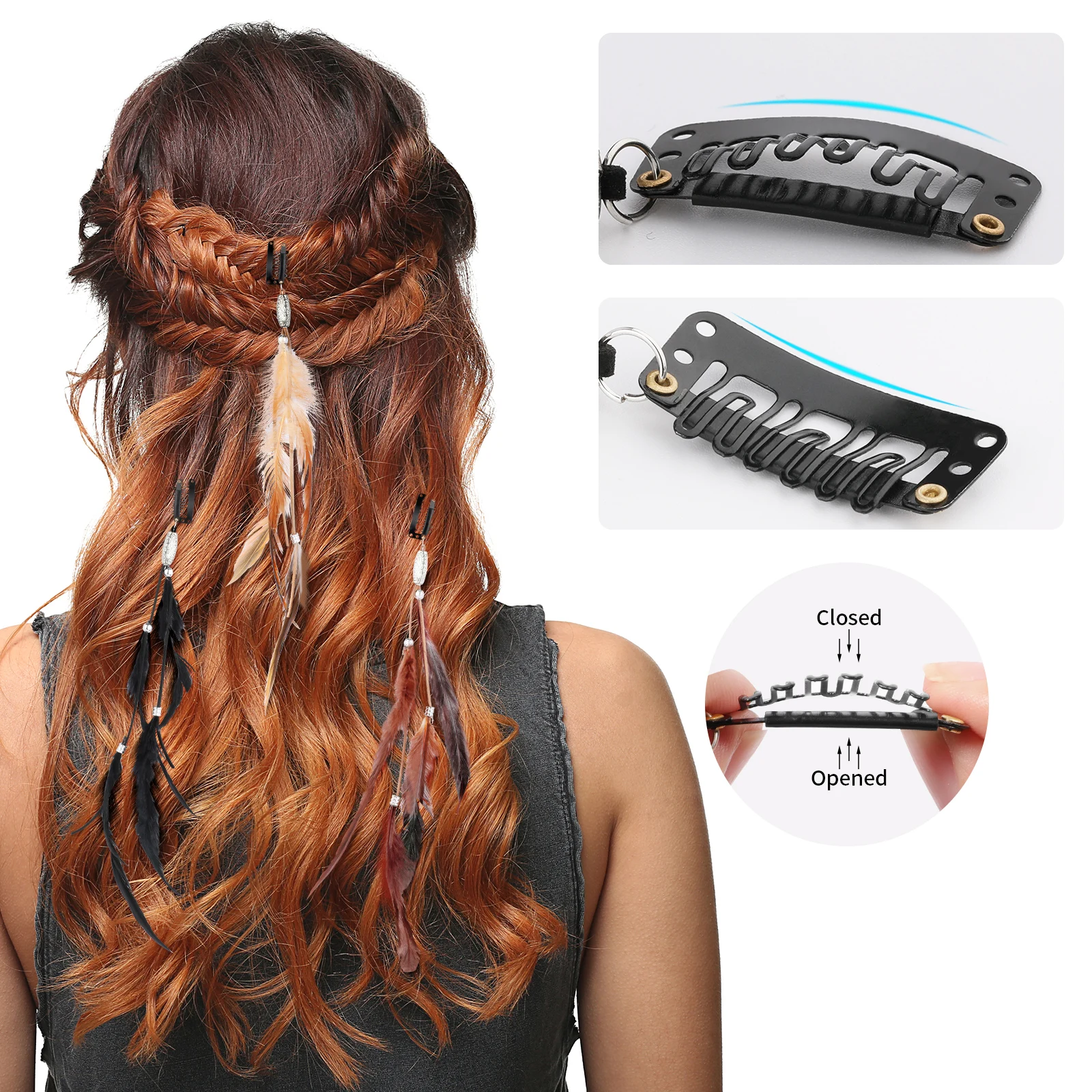 Винтажные аксессуары для волос в виде перьев индийские раньше эластичные